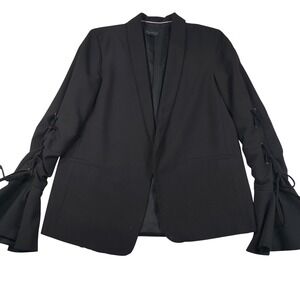 Topshop Blazer Size 6‎ Lace Up Sleeve Flared Cuff Statement Jacket Chic Evening